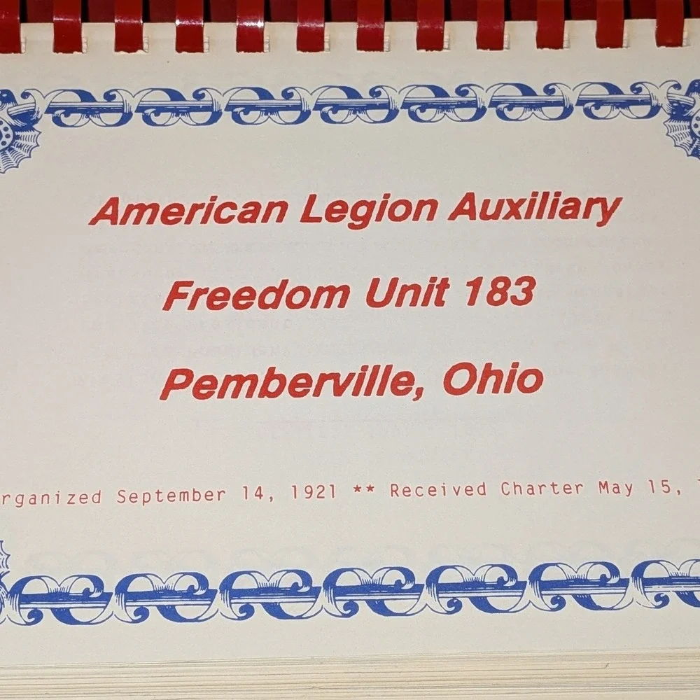 Freedom's Favorites American Legion Auxiliary Unit 183 Pemberville Ohio Cookbook
